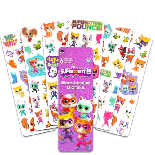 Disney Super Kitties Sticker Pack - 240 Stickers for Kids Party Favors