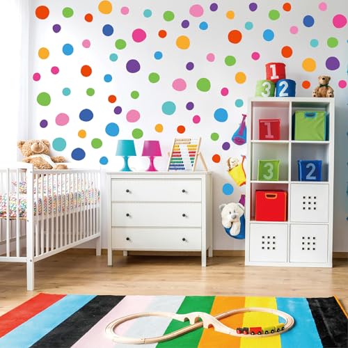 Polka Dot Wall Stickers - Removable Vinyl Decals for Home Decor