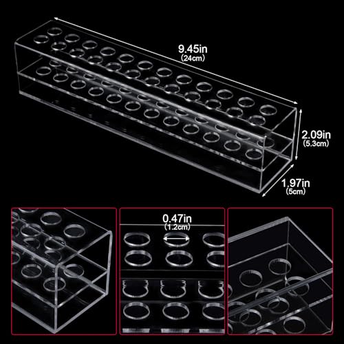 Acrylic Lip & Eyeliner Organizer with 20 Slots - Makeup Display Case