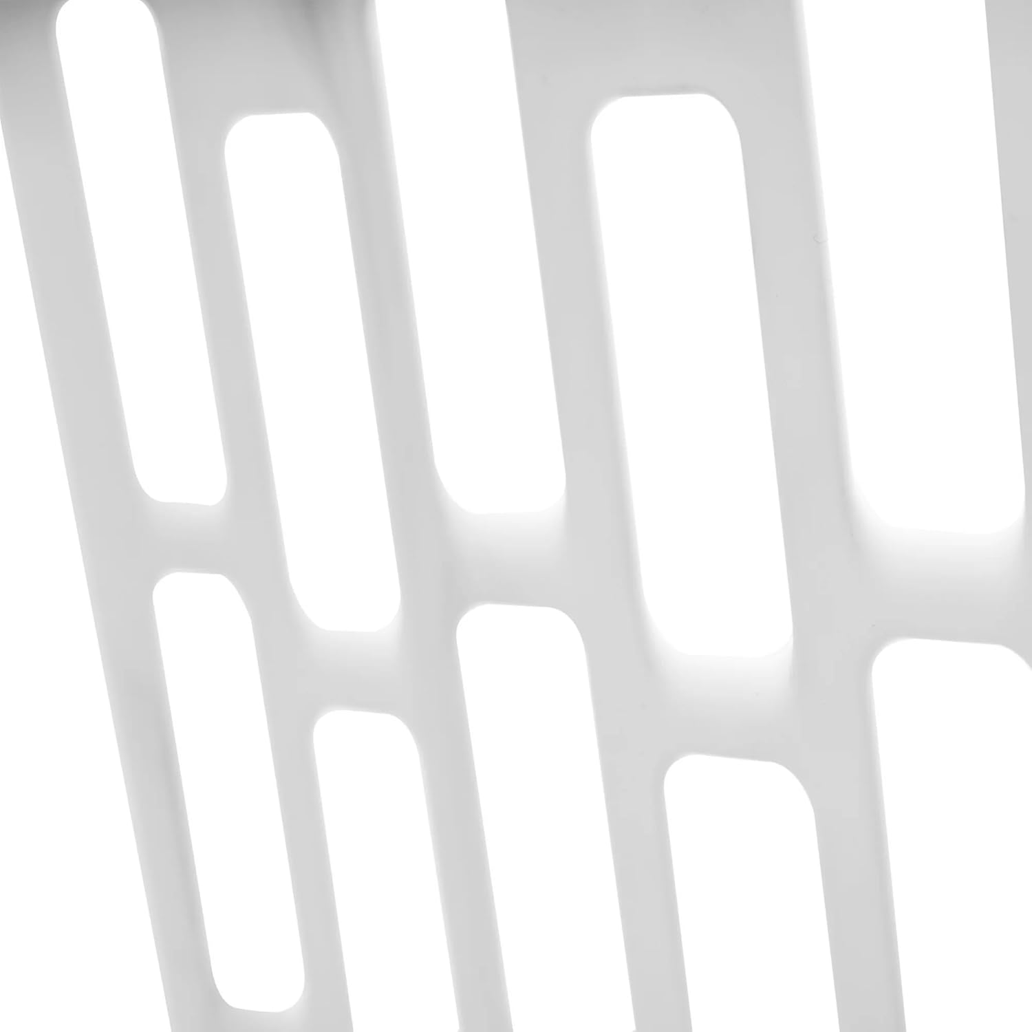 Skiennix 6-Pack Rectangular Plastic Laundry Baskets - Ventilated, Stackable & Portable, White
