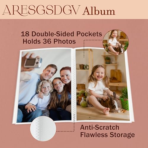Twins Baby Photo Album 4x6 for Twin Mom Gift & Baby Shower Keepsake