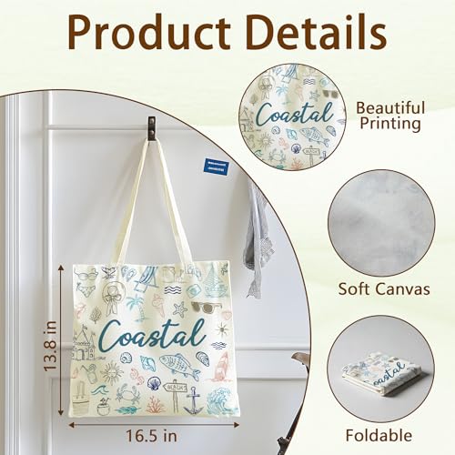 Bgohrd Reusable Tote Bag for Women and Men Work Shopping Grocery