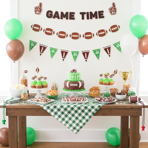 Football Party Decorations - 3 Pcs Banner Garland Set for Game Day