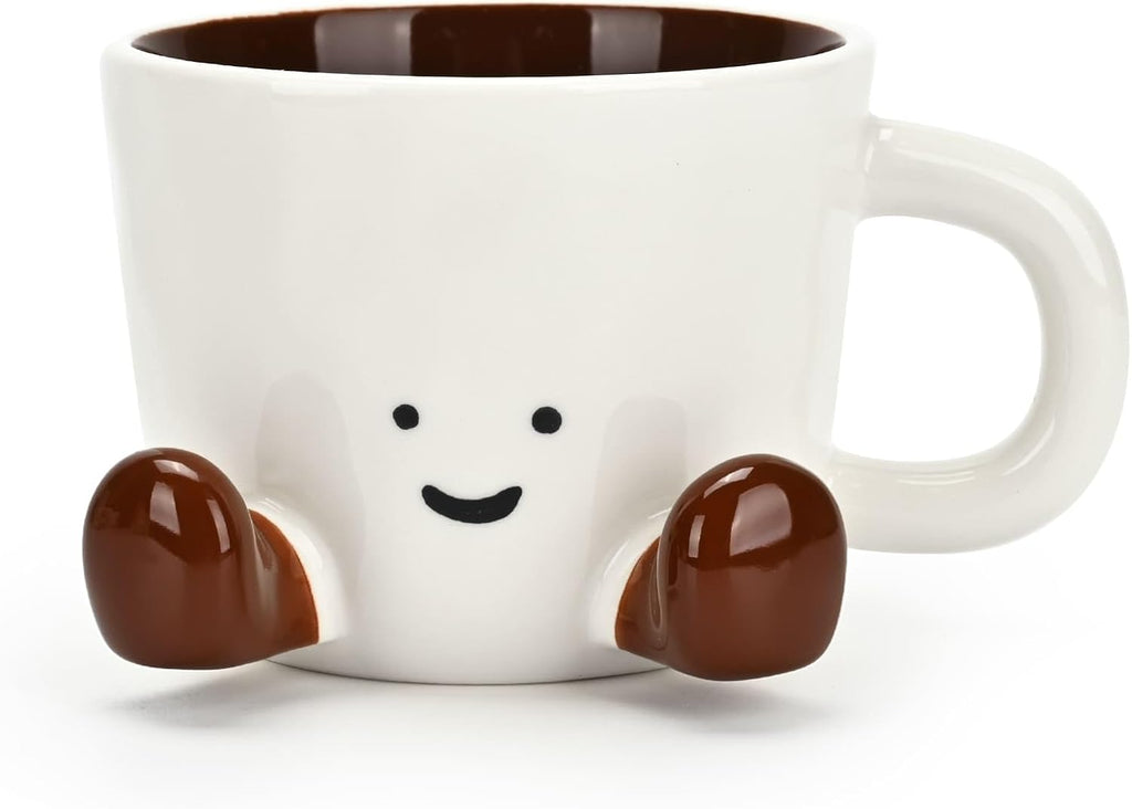 Skiennix Cute Funny Coffee Mug - Unique 12.8oz Ceramic Tea Cup for Women | Perfect Office Gift (Chocolate)