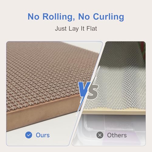 Non-Adhesive Shelf Liner for Kitchen Cabinets - 11.8 in x 9.8 ft - Wheat