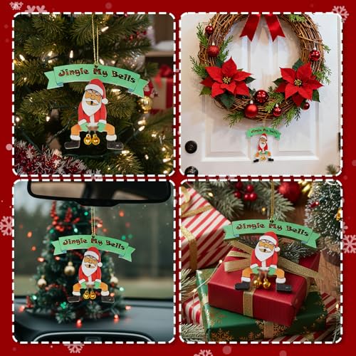 Funny Christmas Ornament - Jingle My Bells Wooden Decoration