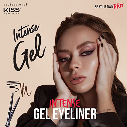 Kiss New York Pro Intense Waterproof Gel Eyeliner Pencil with Sharpener