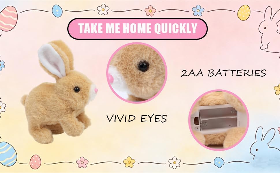 Skiennix Realistic Bunny Toy - Wiggling Ears & Twitching Mouth for Kids | Perfect Easter Gift