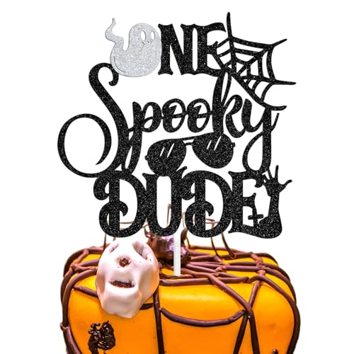 One Spooky Dude Cake Topper - Halloween 1st Birthday Party Decoration