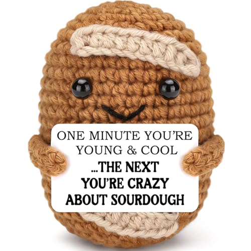 Handmade Crochet Sourdough Baguette Decor - Funny Gift for Bakers