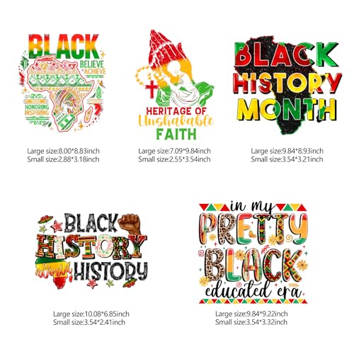 Black History Month Iron on Transfers Patches - 10PCS