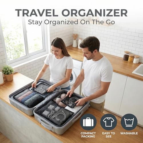 IMIKEYA Black Mesh Laundry Bags - 4pcs Heavy Duty Zipper Wash Bags