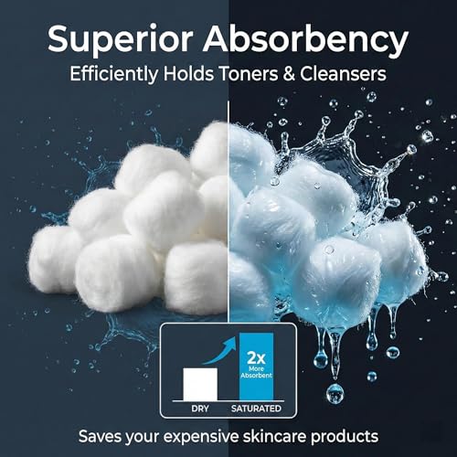 MAQIHAN 120 Count Organic Cotton Balls Bulk - Soft & Absorbent Skincare