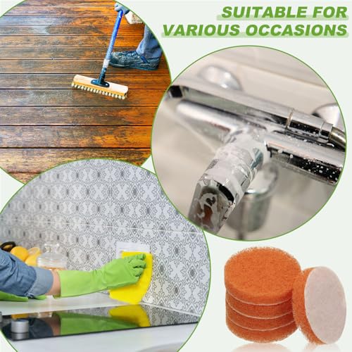 2-Inch Power Drill Scrubbing Pads - 2000 Grit Orange Scouring Discs (20 Pcs)