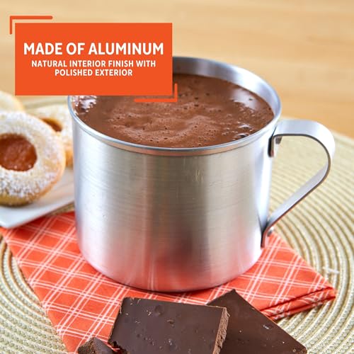 IMUSA 4 Pack Aluminum Mugs, 0.7 Quart for Camping & Home Use