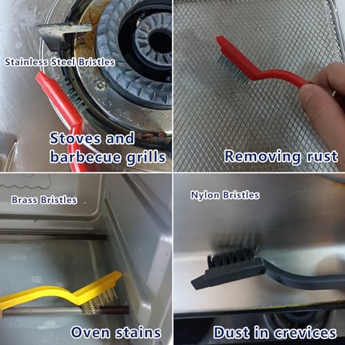 CRAFNEW 12-Piece Crevice Cleaning Brush Set for Deep Cleaning
