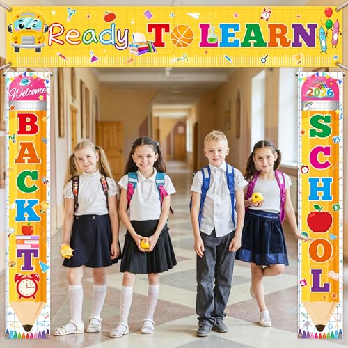 3-Piece Back to School Banner Set - Classroom Door & Wall Decorations