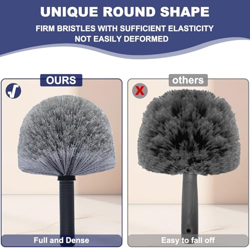 Tockrop Grey Cobweb Duster Head Brush - High Efficiency Cleaning Tool