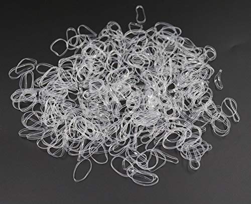 Clear Rubber Hair Bands 300 Pcs - Mini Elastic Hair Ties for Braids & Ponytails