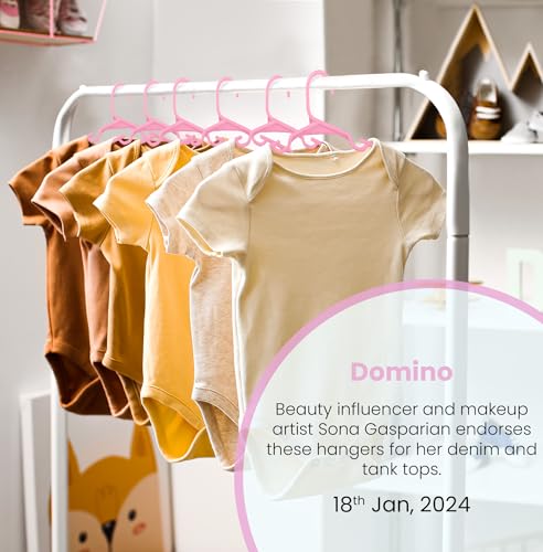 Utopia Home Kids Hangers 60 Pack - 11.5 Inch Baby Pink