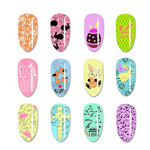 Easter Nail Stamping Plate Stainless Steel Bunny Chick Designs