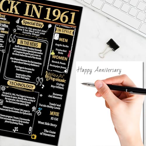 Joycard 65th Anniversary Card for Couple Husband Wife Back in 1961