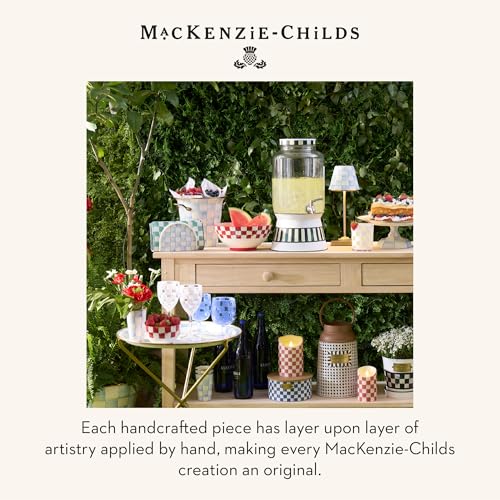 MacKenzie-Childs Green & White Check Cocktail Paper Napkins - Pack of 20