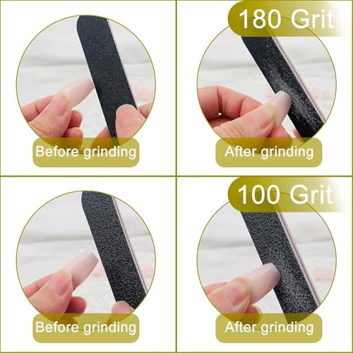 Professional Double-Sided Black Emery Board Nail Files 10-Pack