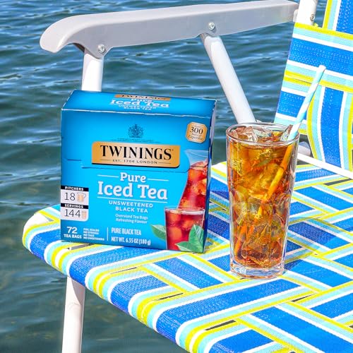 Twinings Black Iced Tea Bags, Unsweetened, 72 Count (Pack of 1)