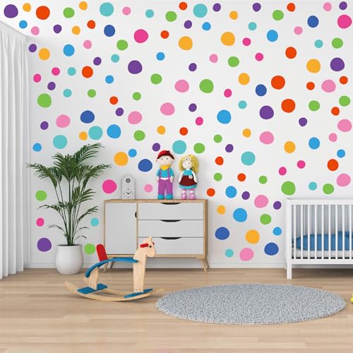 Polka Dot Wall Stickers - Removable Vinyl Decals for Home Decor
