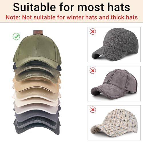 Mkono Small Wall-Mounted Hat Organizer for 10 Baseball Caps