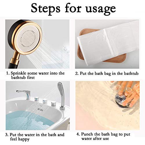 XXYXXY 10-Pack Disposable Bathtub Liners, Portable Plastic Bath Covers