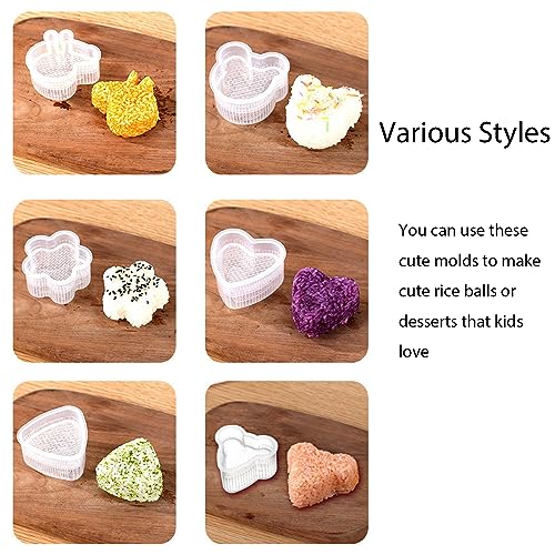 8-Piece Onigiri Rice Ball Maker Set with Spatula - Fun Sushi Molds
