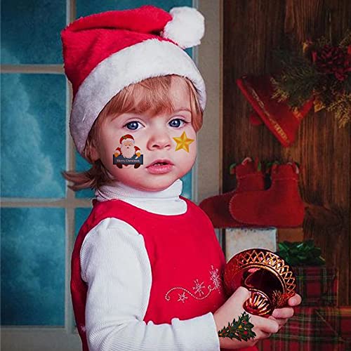 Hohamn Christmas Temporary Tattoos for Kids - 6 Large Sheets Party Favors