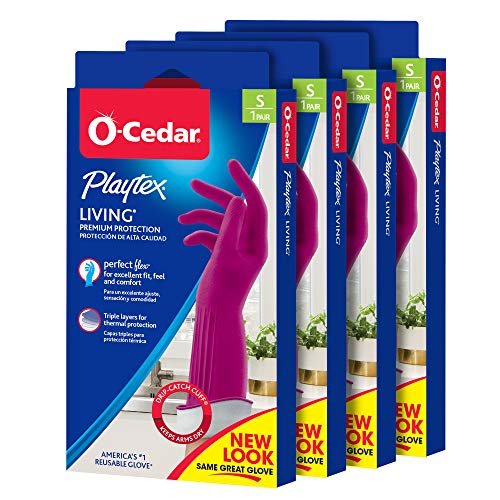Playtex Living Reusable Rubber Cleaning Gloves - 4 Pack, Small