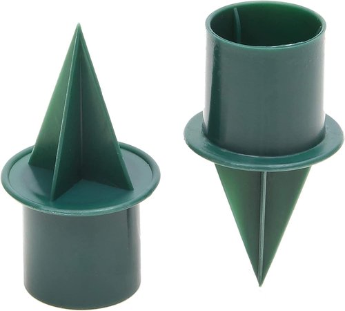 Juvale 40-Pack Green Plastic Candle Holders - Durable Floral Picks for Foam Arrangements & Centerpieces