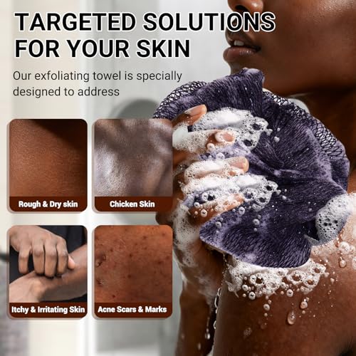 Authentic African Net Sponge Exfoliating Body Scrubber - Purple