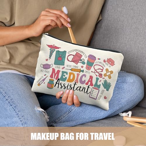 Medical Assistant Makeup Bag Travel Toiletry Pouch Nurse Gift