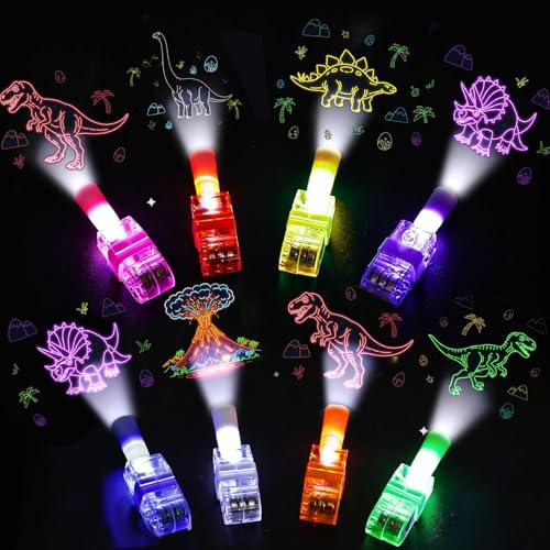 24PCS Dinosaur LED Finger Lights - Fun Party Favors for Kids