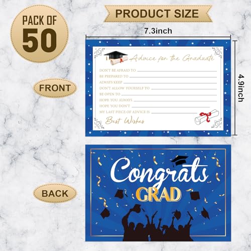 Graduation Advice Cards - 50 Pack for High School & College