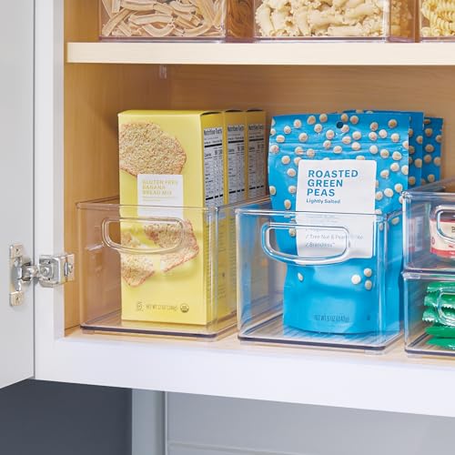 iDesign Stackable Clear Plastic Kitchen Organizer Bin - 10"x6"