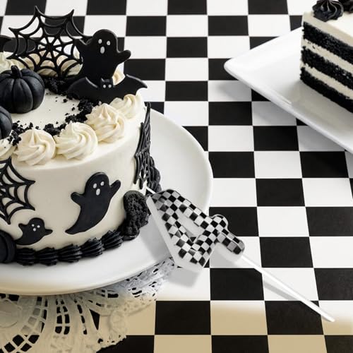Checkered Number 4 Birthday Candle for Cake Decoration