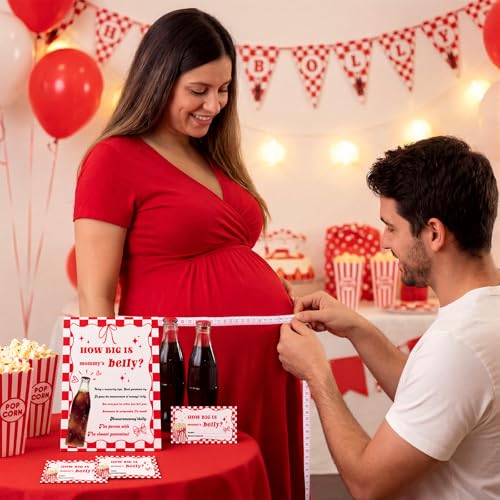 She's Ready to Pop Baby Shower Belly Measurement Game - 54 Piece Set