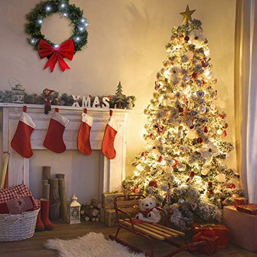 Honoson 26 Inch LED Christmas Wreath for Car Truck with 5 Nylon Ties