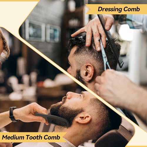 Professional Hair Comb Set 4PCS Carbon Heat-Resistant Styling Combs
