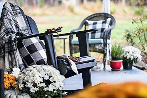 Black & White Buffalo Plaid Throw Pillow Covers 18x18 (Set of 2)