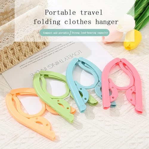 12-Piece Colorful Foldable Travel Hangers - Portable Space-Saving Design