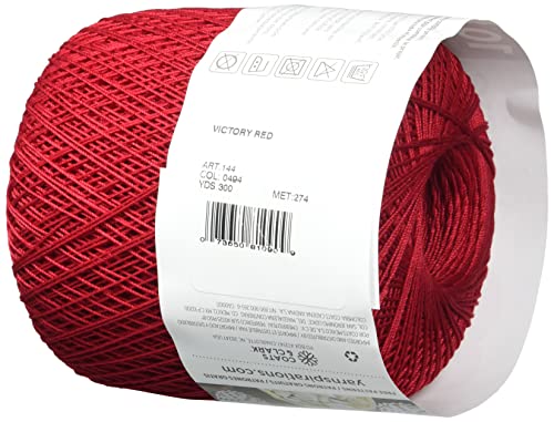 Red Heart Classic Crochet Thread Size 10 - Victory Red, 350yd