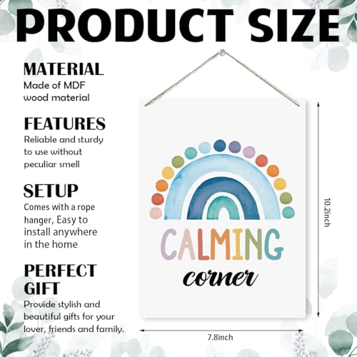 Calming Corner Wooden Wall Sign - Psychology 22 Counseling Office Decor