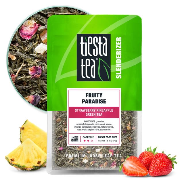 Tiesta Tea Strawberry Pineapple Green Tea - Premium Loose Leaf, 20-25 Cups